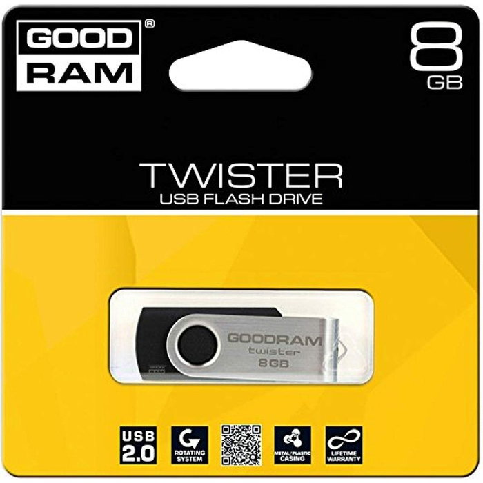 GOODRAM Pendrive 8GB USB 2.0 Negro GOODRAM Pendrive 8GB USB 2.0 Negro
