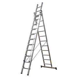 Homelux Escalera de Aluminio Triple 3,0+3,0+3,0 3X11P 18