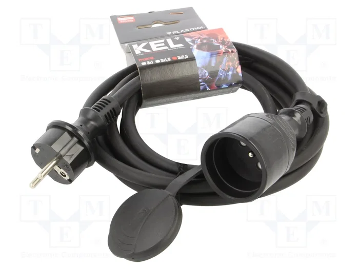 KEL Prolongador de alimentación H05RR-F 3G2,5mm2 3m Negro KEL Prolongador de alimentación H05RR-F 3G2,5mm2 3m Negro