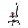 PIQUERAS Y CRESPO Silla de oficina Mardos con mecanismo Sincro, Rosa y Negro