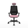 PIQUERAS Y CRESPO Silla de oficina Mardos con mecanismo Sincro, Rosa y Negro