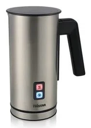 Tristar MK-2277 Espumador y Calentador de Leche Automático, Función Caliente y Fría, 550W, 150 ml Espuma / 300 ml Calentar, Negro y Acero Inoxidable