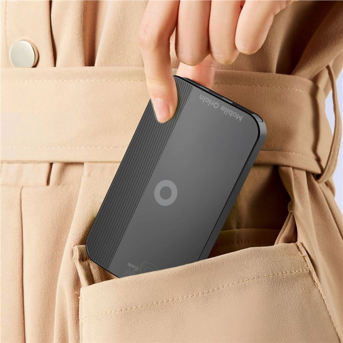 Mobile Origin 65W GaN Slim Cargador Dual USB-C y USB-A Negro