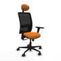 PIQUERAS Y CRESPO Silla de oficina Zulema con mecanismo Sincro, Naranja y Negro