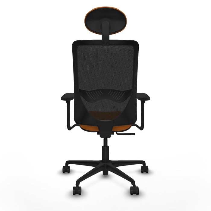 PIQUERAS Y CRESPO Silla de oficina Zulema con mecanismo Sincro, Naranja y Negro