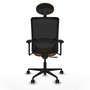 PIQUERAS Y CRESPO Silla de oficina Zulema con mecanismo Sincro, Naranja y Negro