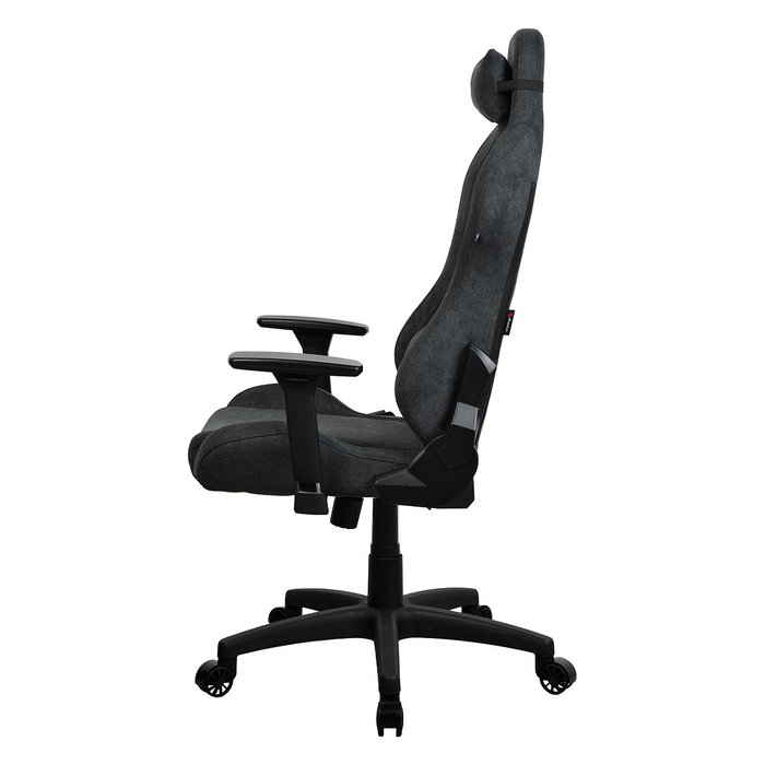 Arozzi Silla Gaming Torretta 2023, Asiento y Respaldo Acolchado en Tela Gris Oscuro, Ajustable 0-165 grados, Soporta 120 kg, para 155-185 cm de Altura