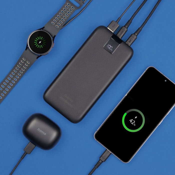 Batería para Portátil Hama 00201719 Antracita 20000 mAh Batería para Portátil Hama 00201719 Antracita 20000 mAh