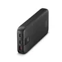 Hama 00201719 Power Bank Externo 20000 mAh Antracita con Carga Rápida PD y QC 3.0, 2x USB-C + 1x USB-A, 20W, Pantalla LED
