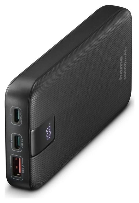 Hama Powerbank PD 20 20000 mAh 2x USB-C PD 1x USB-A Carga Rápida Antracita Hama Powerbank PD 20 20000 mAh 2x USB-C PD 1x USB-A Carga Rápida Antracita