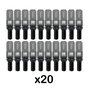 Omp Juego de 20 Tornillos con Protector de Aluminio M12x1.25 Negro/Plata