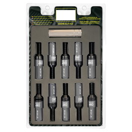 Omp Juego de 20 Tornillos con Protector de Aluminio M12x1.25 Negro/Plata
