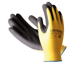 SUPERTEX Guante Nylon+Latex Palma Agrícola Amarillo T-10