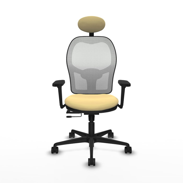 PIQUERAS Y CRESPO Silla de oficina Jorquera con mecanismo Sincro/Traslack, Crema y Blanco PIQUERAS Y CRESPO Silla de oficina Jorquera con mecanismo Sincro/Traslack, Crema y Blanco
