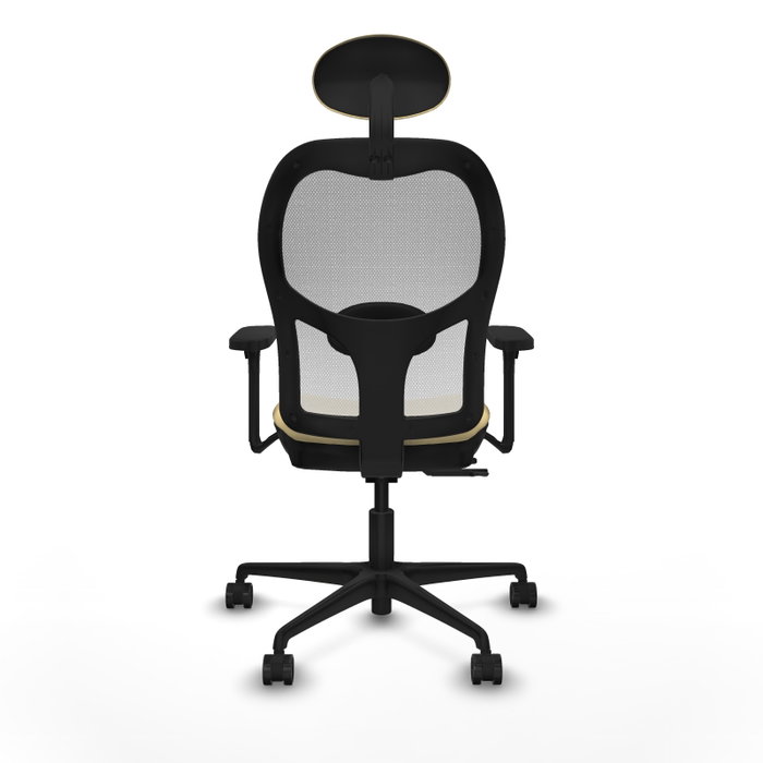 PIQUERAS Y CRESPO Silla de oficina Jorquera con mecanismo Sincro/Traslack, Crema y Blanco PIQUERAS Y CRESPO Silla de oficina Jorquera con mecanismo Sincro/Traslack, Crema y Blanco