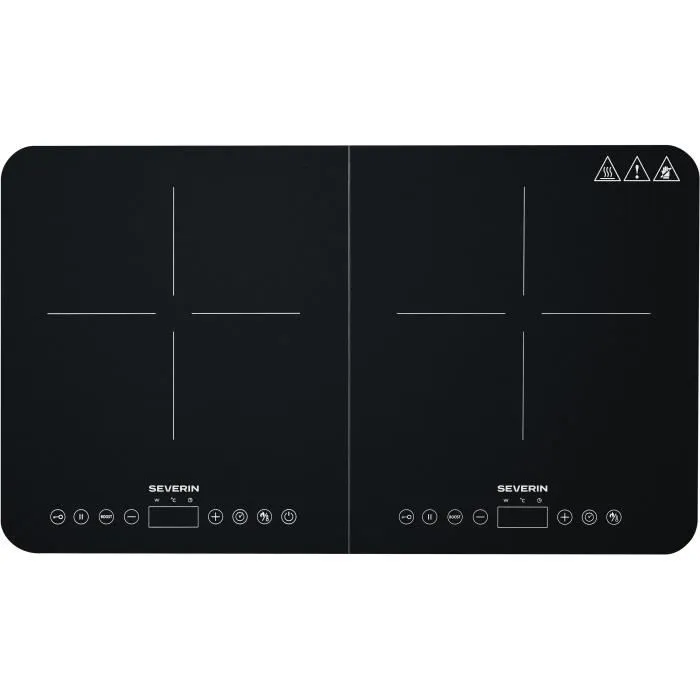 Severin Placa de Cocción Portátil DK9194 - 2 Quemadores, 10 Niveles de Potencia, 3400 W