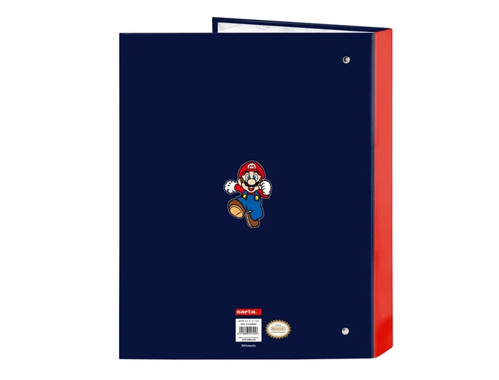 Safta Carpeta de 4 Anillas Mixtas Super Mario World Folio