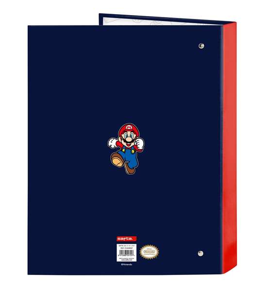 Carpeta de anillas Super Mario World Azul marino A4 26.5 x 33 x 4 cm