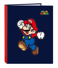 Carpeta de anillas Super Mario World Azul marino A4 26.5 x 33 x 4 cm