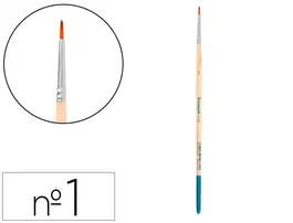Liderpapel Pincel Nº 1 Punta Redonda Pelo Sintético para Acrílica y Acuarela Certificado FSC