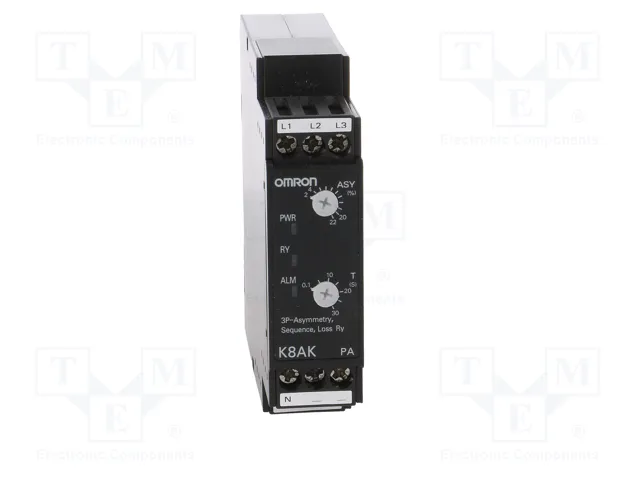 OMRON K8AK-PA Relé de monitorización de tensión trifásica SPDT OMRON K8AK-PA Relé de monitorización de tensión trifásica SPDT