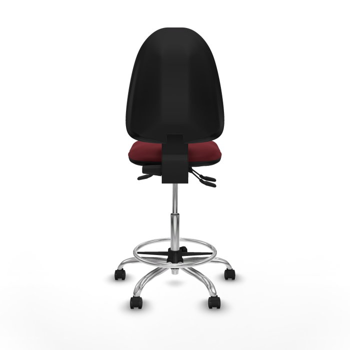 PIQUERAS Y CRESPO Taburete Aýna con Mecanismo Asincro, Similpiel Granate