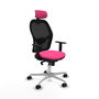 PIQUERAS Y CRESPO Silla de oficina Jorquera Rosa y Negro