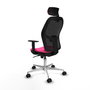 PIQUERAS Y CRESPO Silla de oficina Jorquera Rosa y Negro
