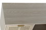DKD Home Decor Mueble TV Scandi Rejilla Natural Dorado 120 x 60 x 42 cm