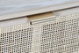 DKD Home Decor Mueble TV Scandi Rejilla Natural Dorado 120 x 60 x 42 cm