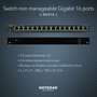 NETGEAR GS316v3 Switch no administrado de 16 puertos Gigabit Ethernet Negro