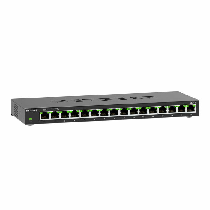 NETGEAR GS316v3 Switch no administrado de 16 puertos Gigabit Ethernet Negro NETGEAR GS316v3 Switch no administrado de 16 puertos Gigabit Ethernet Negro