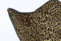 DKD Home Decor Silla de Metal y Piel Leopardo Negro