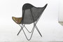 DKD Home Decor Silla de Metal y Piel Leopardo Negro