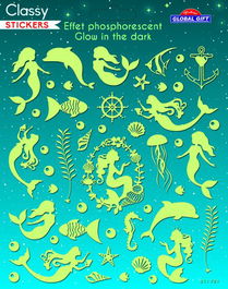 Stickers Grupo Global Gift Bolsa 1H Classy Sirenas Brillo En La Oscuridad