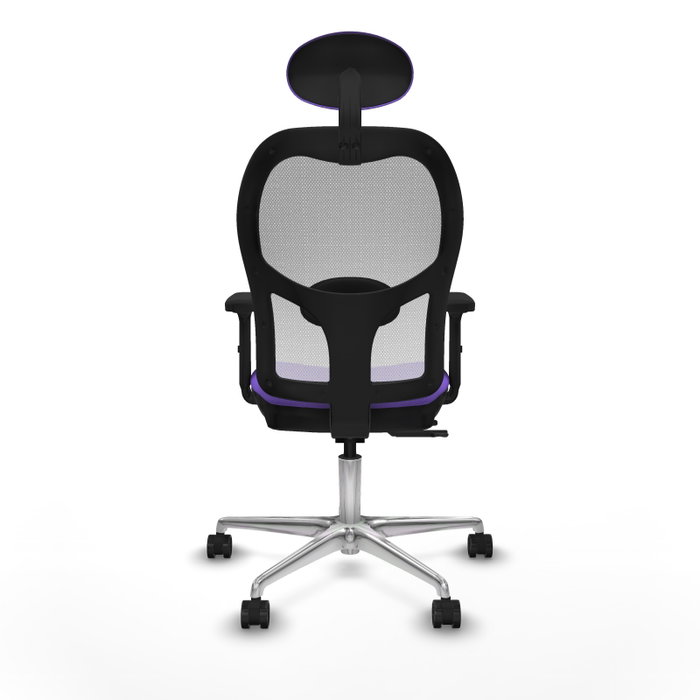 PIQUERAS Y CRESPO Silla de oficina Jorquera con mecanismo Sincro/Traslack, Lila y Blanco
