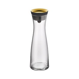 WMF Basic Jarra de Agua de Vidrio 1 Litro, Oro, Negro y Transparente