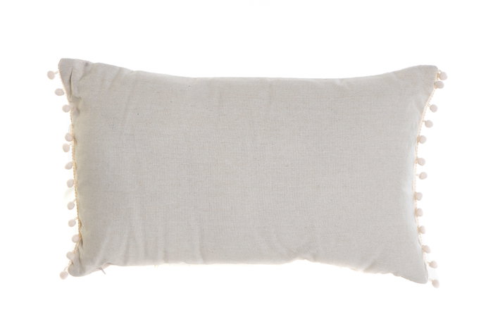 DKD Home Decor Cojín Algodón Flecos Surtido Rosa y Beige