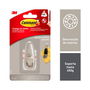 3M Command Gancho Metálico, Níquel Pulido, Pequeño, 1 Ud + 2 Tiras, FC11-BN, Carga Máx. 450 g
