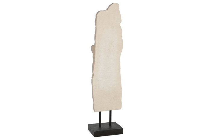 DKD Home Decor Figura Buda Item Home Tallas Indo 24 Fibra Cemento Blanco Negro 27 x 40 x 175 cm