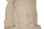 DKD Home Decor Figura Buda Item Home Tallas Indo 24 Fibra Cemento Blanco Negro 27 x 40 x 175 cm