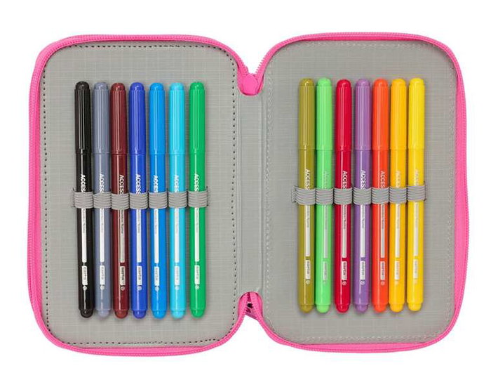 Safta Plumier Triple Kuromi 37 Piezas 12,5x19,5x5,5 cm