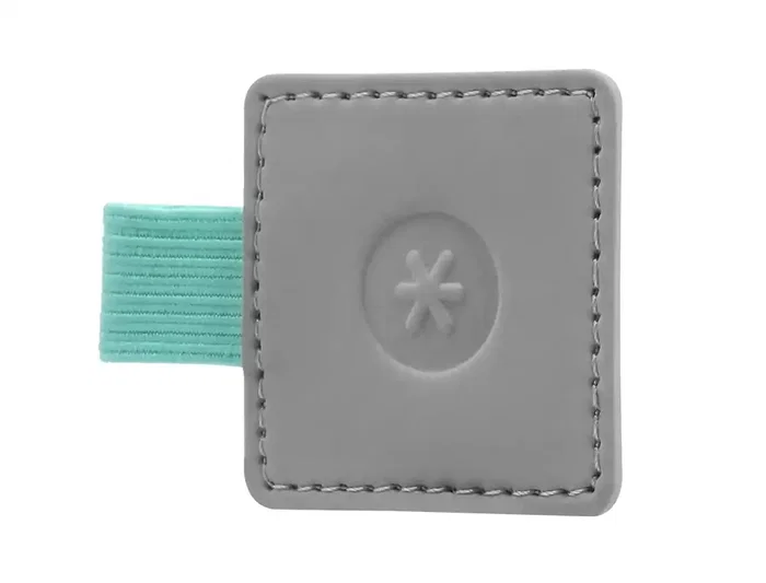 Antartik Portabolígrafo Autoadhesivo para Cuaderno, Agenda y Tablet hasta 15mm Grosor, Gris y Turquesa