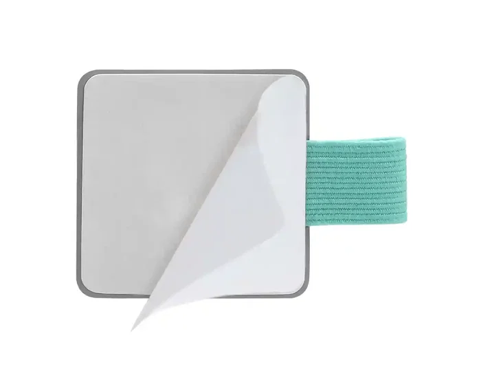 Antartik Portabolígrafo Autoadhesivo para Cuaderno, Agenda y Tablet hasta 15mm Grosor, Gris y Turquesa