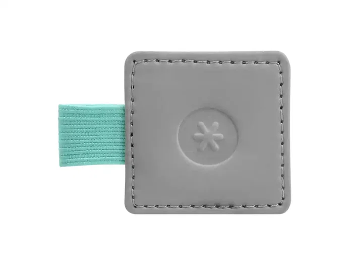 Antartik Portabolígrafo Autoadhesivo para Cuaderno, Agenda y Tablet hasta 15mm Grosor, Gris y Turquesa