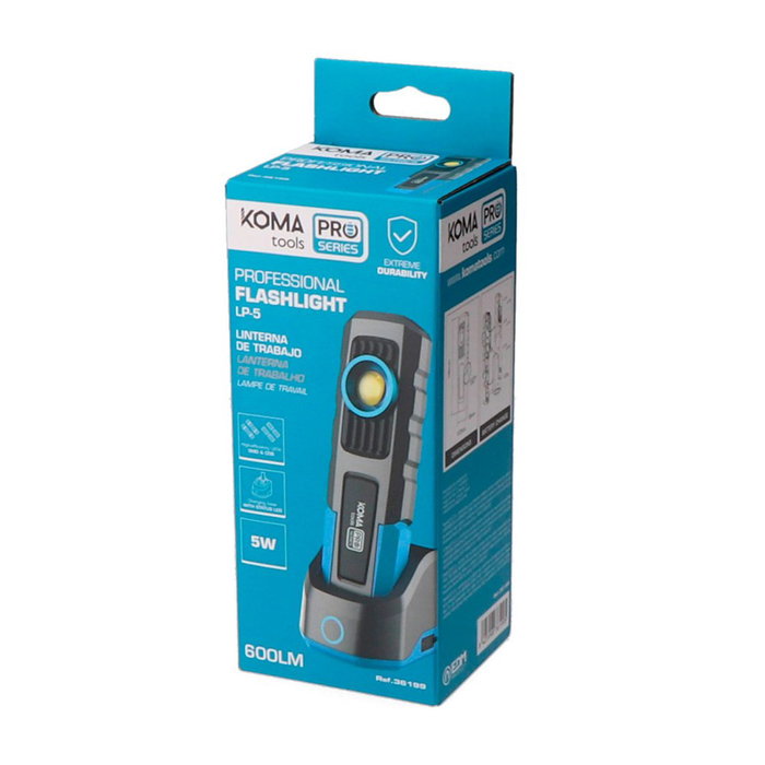Koma Tools LP-5 Linterna LED profesional de trabajo 600 lm Koma Tools LP-5 Linterna LED profesional de trabajo 600 lm
