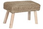 DKD Home Decor Reposapiés de Yute y Eucalipto Marrón y Natural