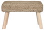 DKD Home Decor Reposapiés de Yute y Eucalipto Marrón y Natural