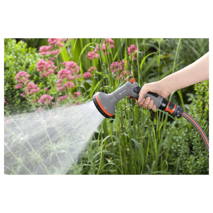 GARDENA 18319-20 Pistola de Agua Comfort para Riego de Jardín y Beets, Patrón de Roció Ajustable, Mango Ergonómico, Color Gris/Naranja, Fabricado en Alemania GARDENA 18319-20 Pistola de Agua Comfort para Riego de Jardín y Beets, Patrón de Roció Ajustable, Mango Ergonómico, Color Gris/Naranja, Fabricado en Alemania