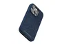Njord byELEMENTS - Funda para iPhone 14 Pro con MagSafe, Piel de Salmón, Resistente a Caídas, Certificado Militar MIL-STD-810H, Color Azul - Incluye Plástico Reciclado